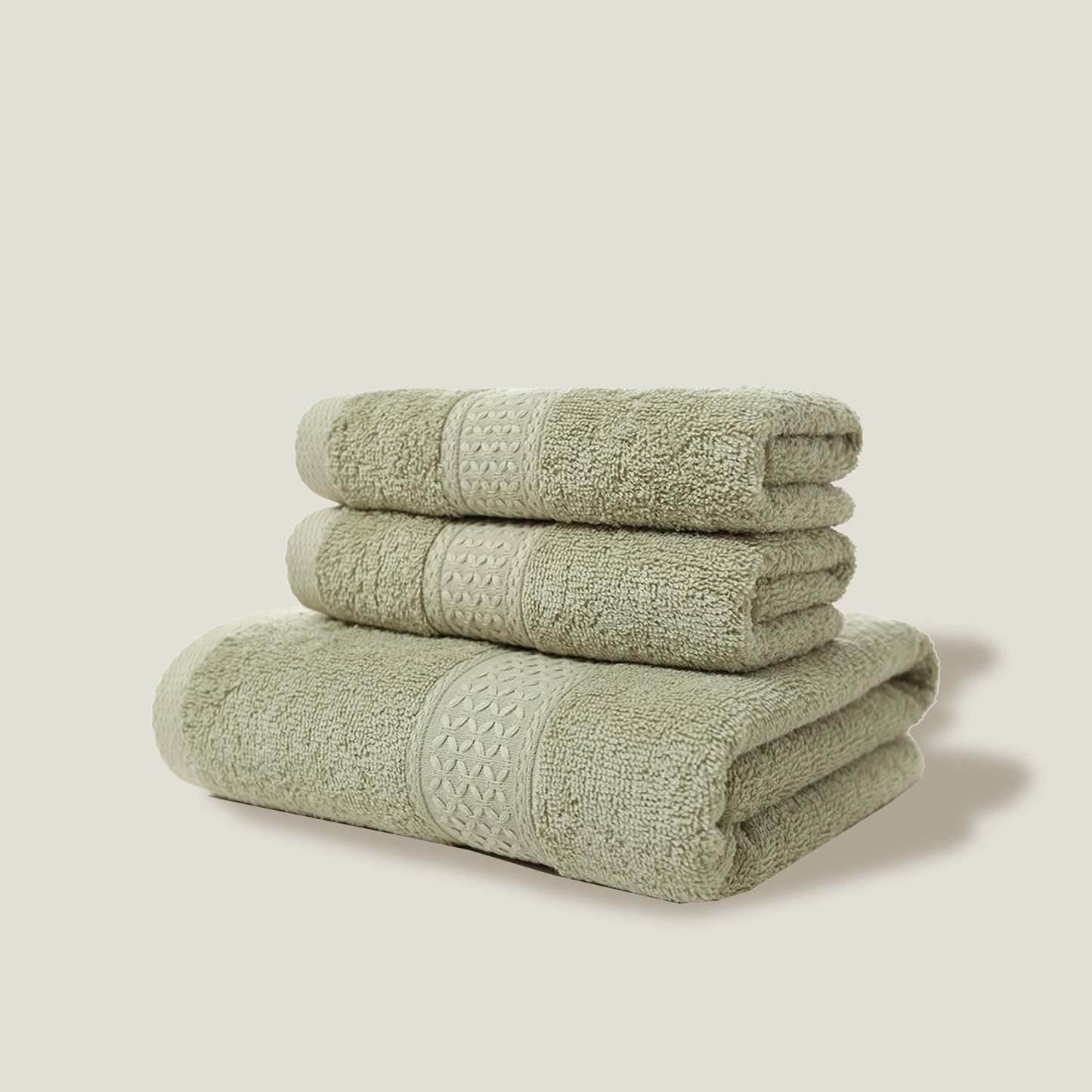 Grünes Badetuch aus Baumwolle