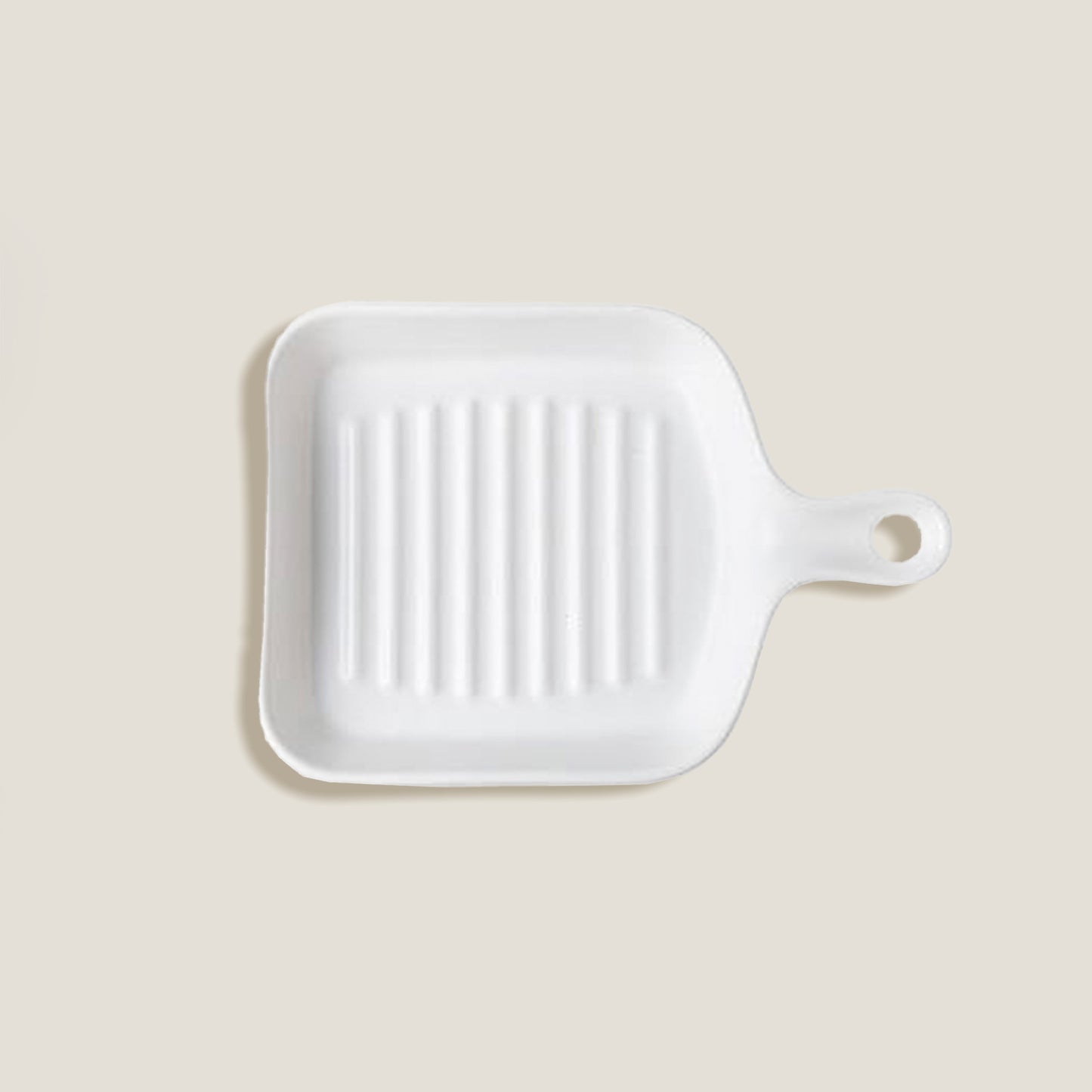 Piatto da forno bianco