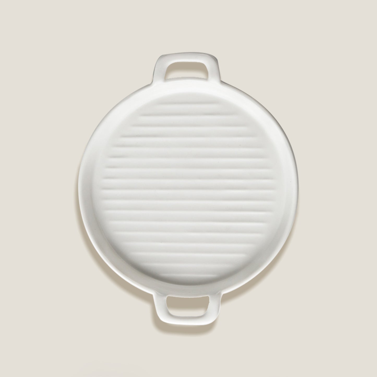 White Ceramic Baking Plate