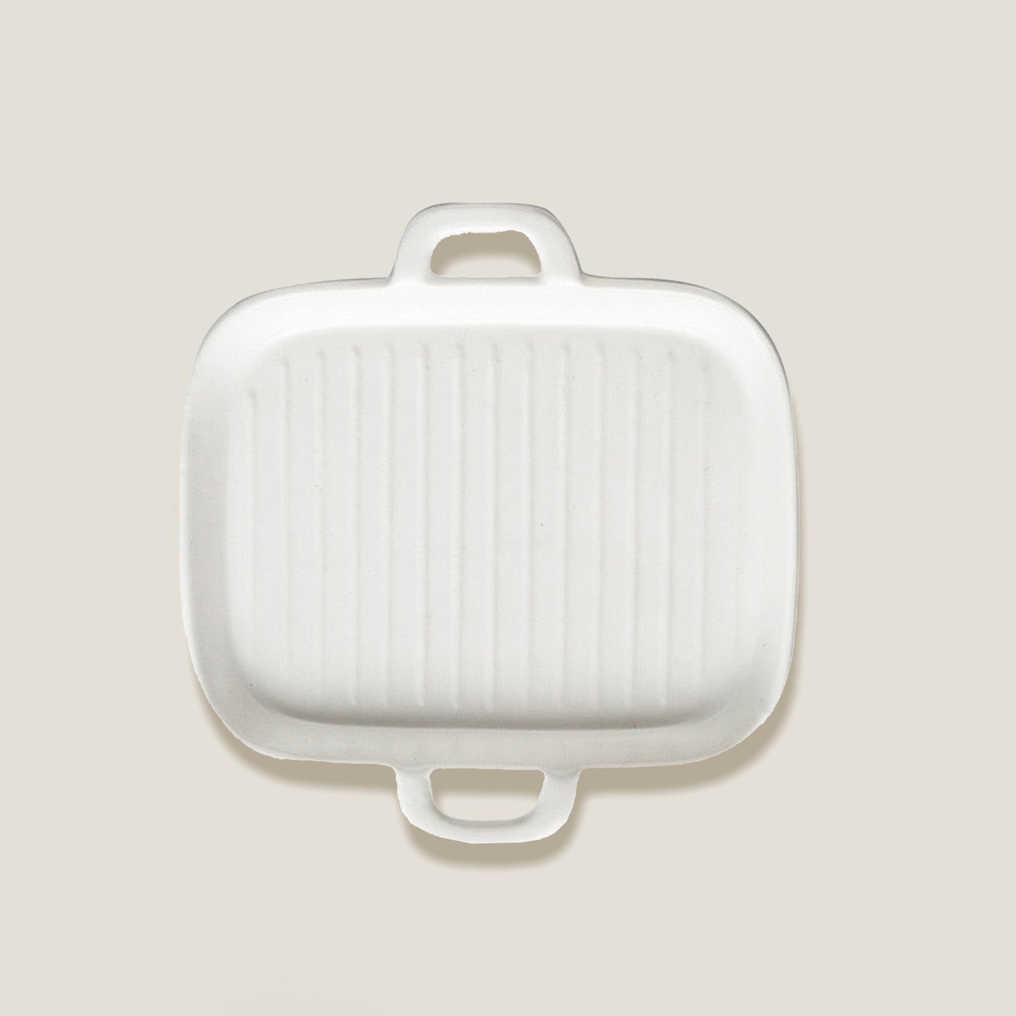 White Ceramic Rectangle Baking Plate