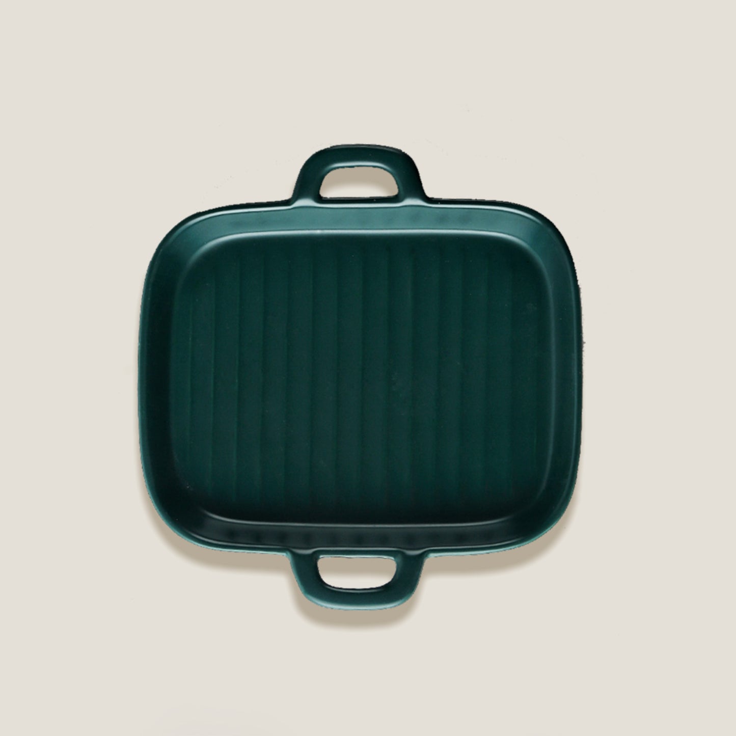 Green Ceramic Rectangle Baking Plate