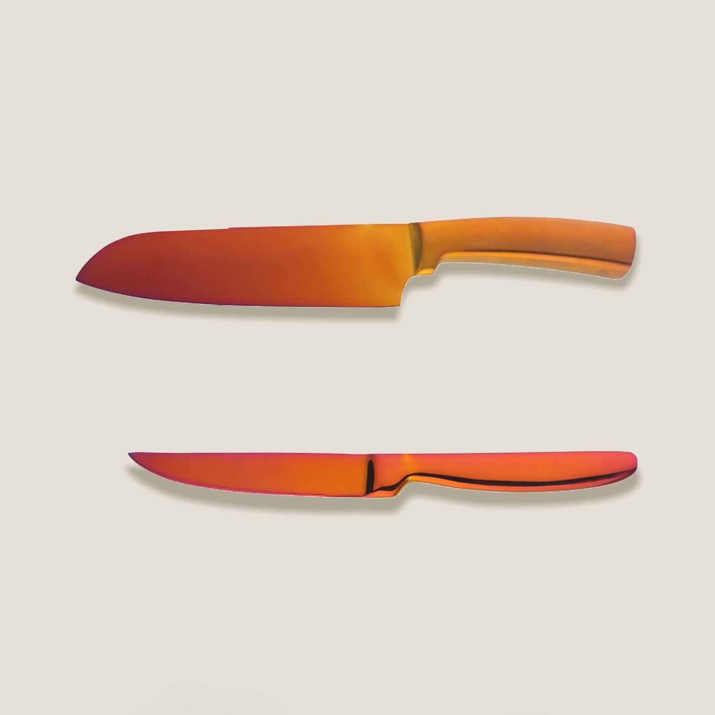 Red Kitchen Knives Set