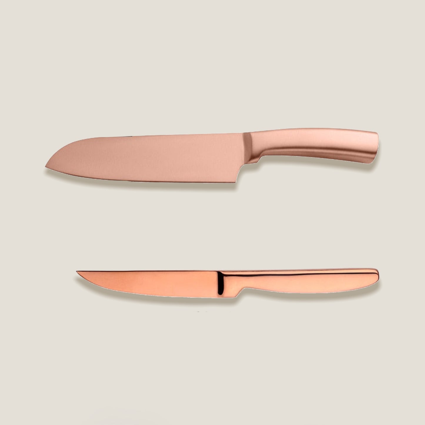 Rose Gold Kitchen Knives Set