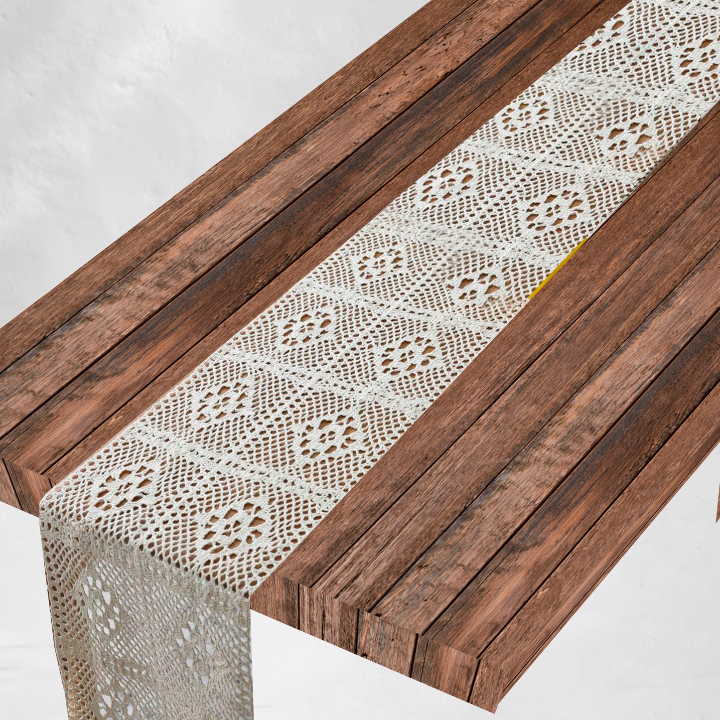 Tığ işi dantel masa örtüsü