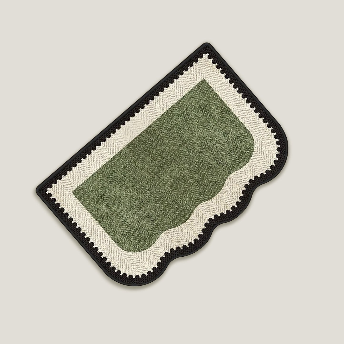 Moss Green Woven Bath Mat