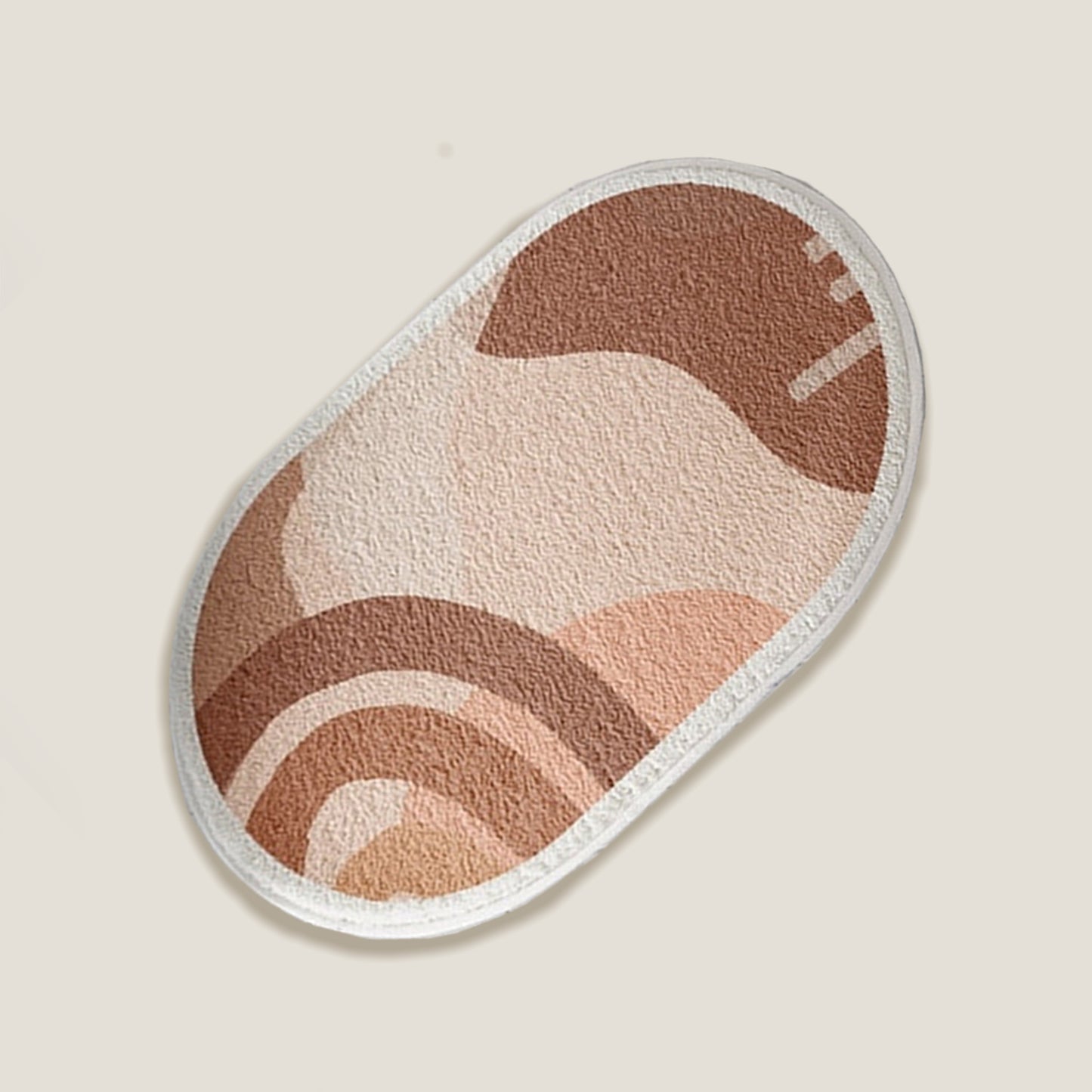 Tappetino da bagno ovale marrone