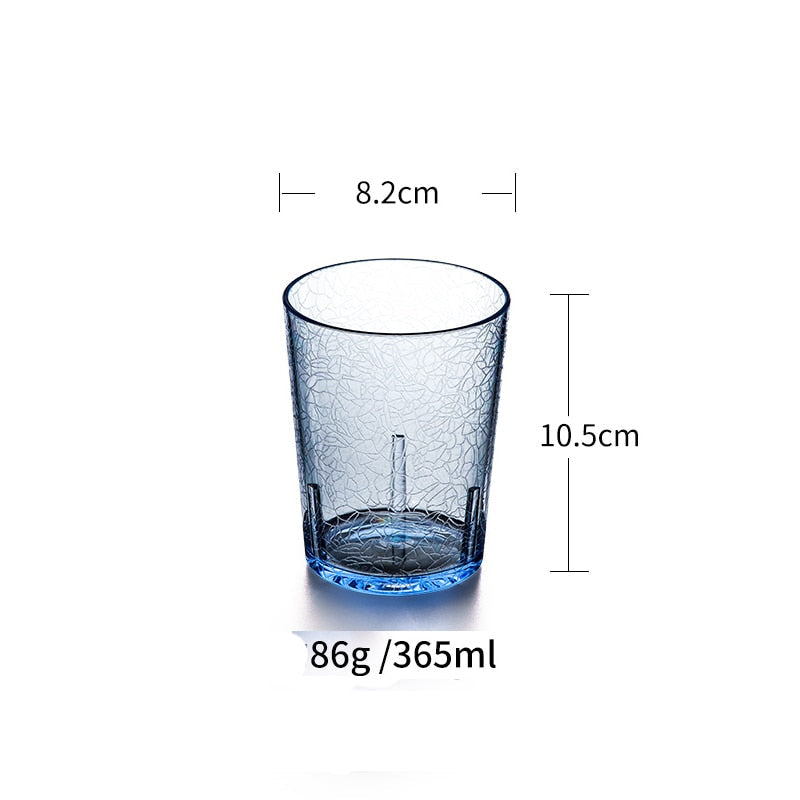 Комплект от 6 сини акрилни стъкла