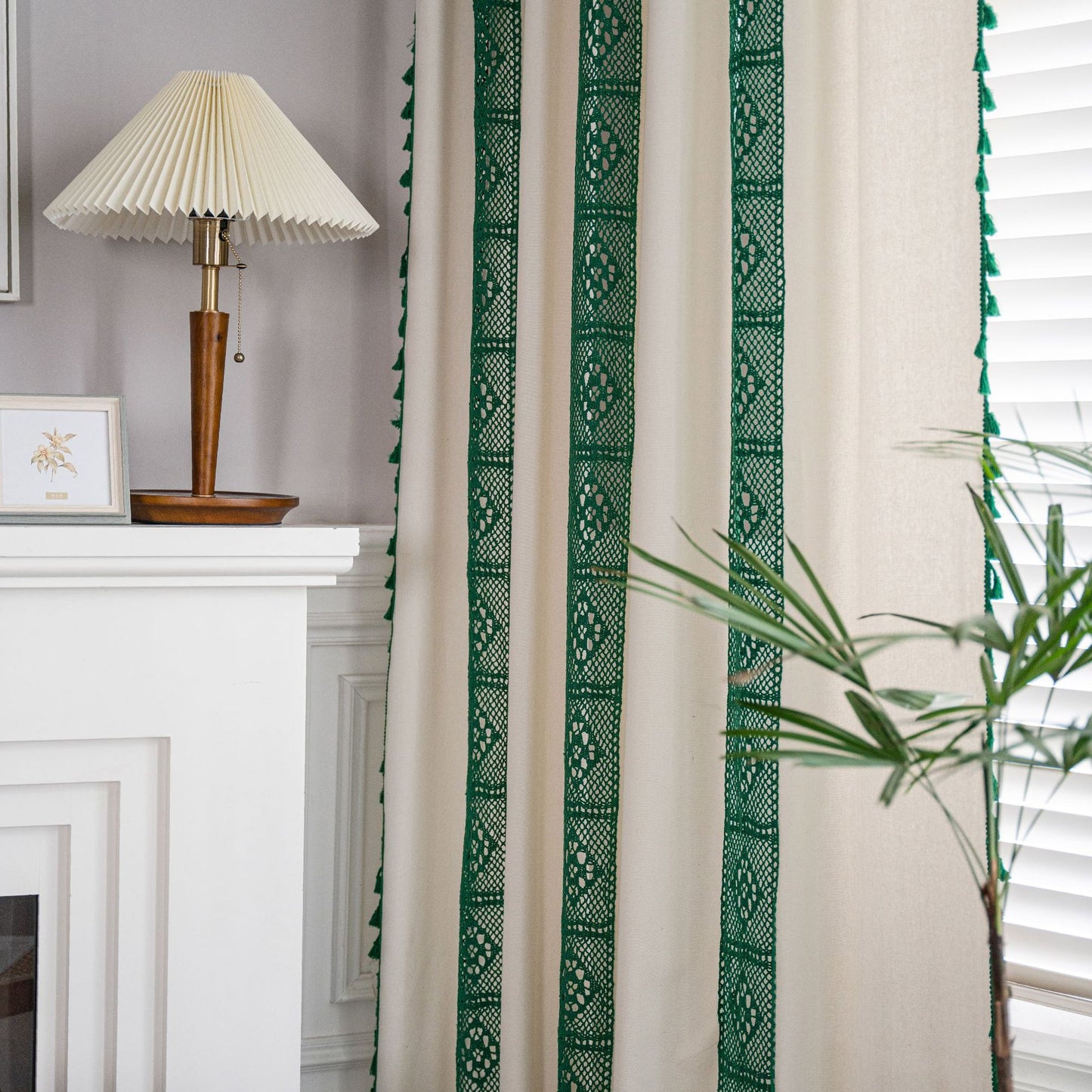 Green Crochet Curtains