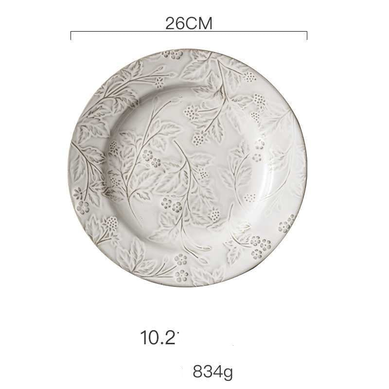 Krämpräglade middagstallrikar