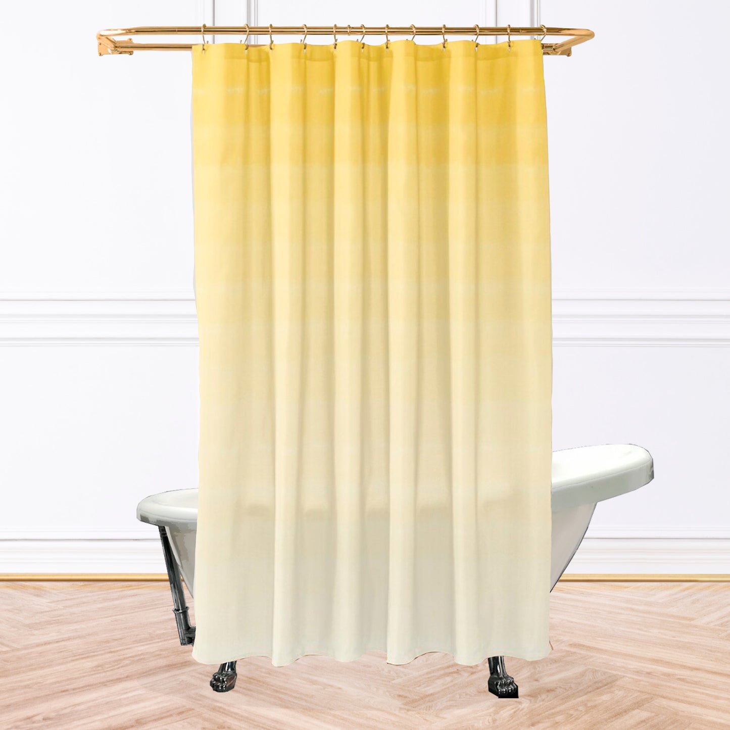 Tenda da doccia acquerello gialla