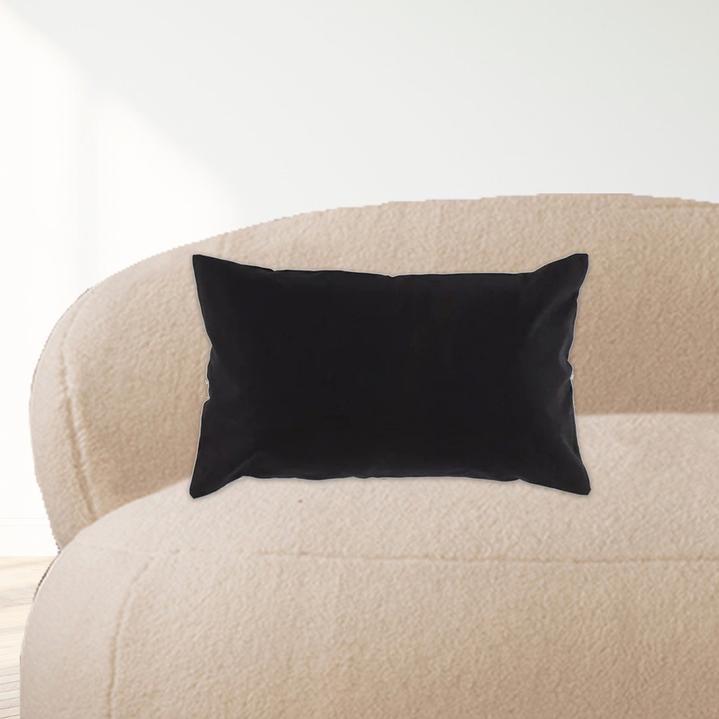 Fodera per cuscino nera