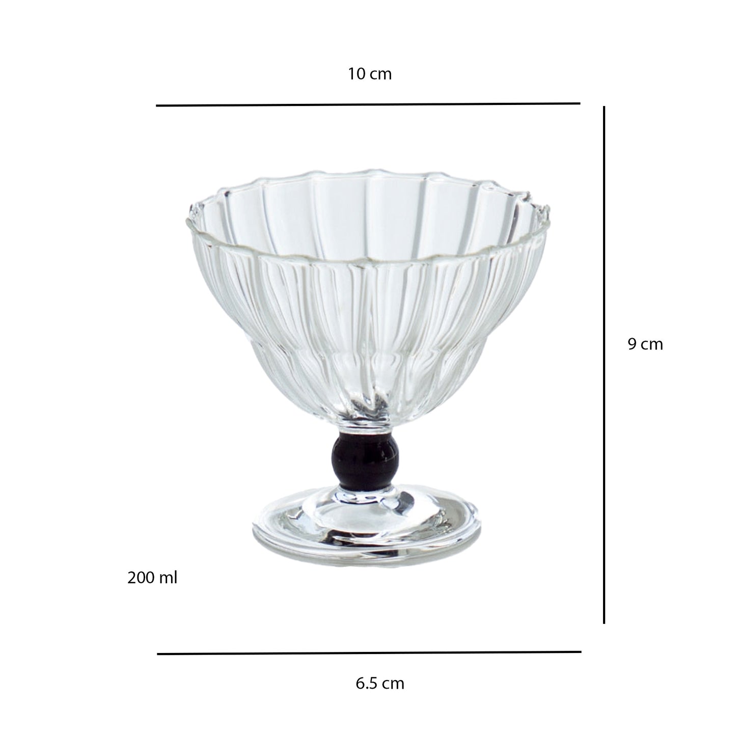 Calice in vetro Black Dot