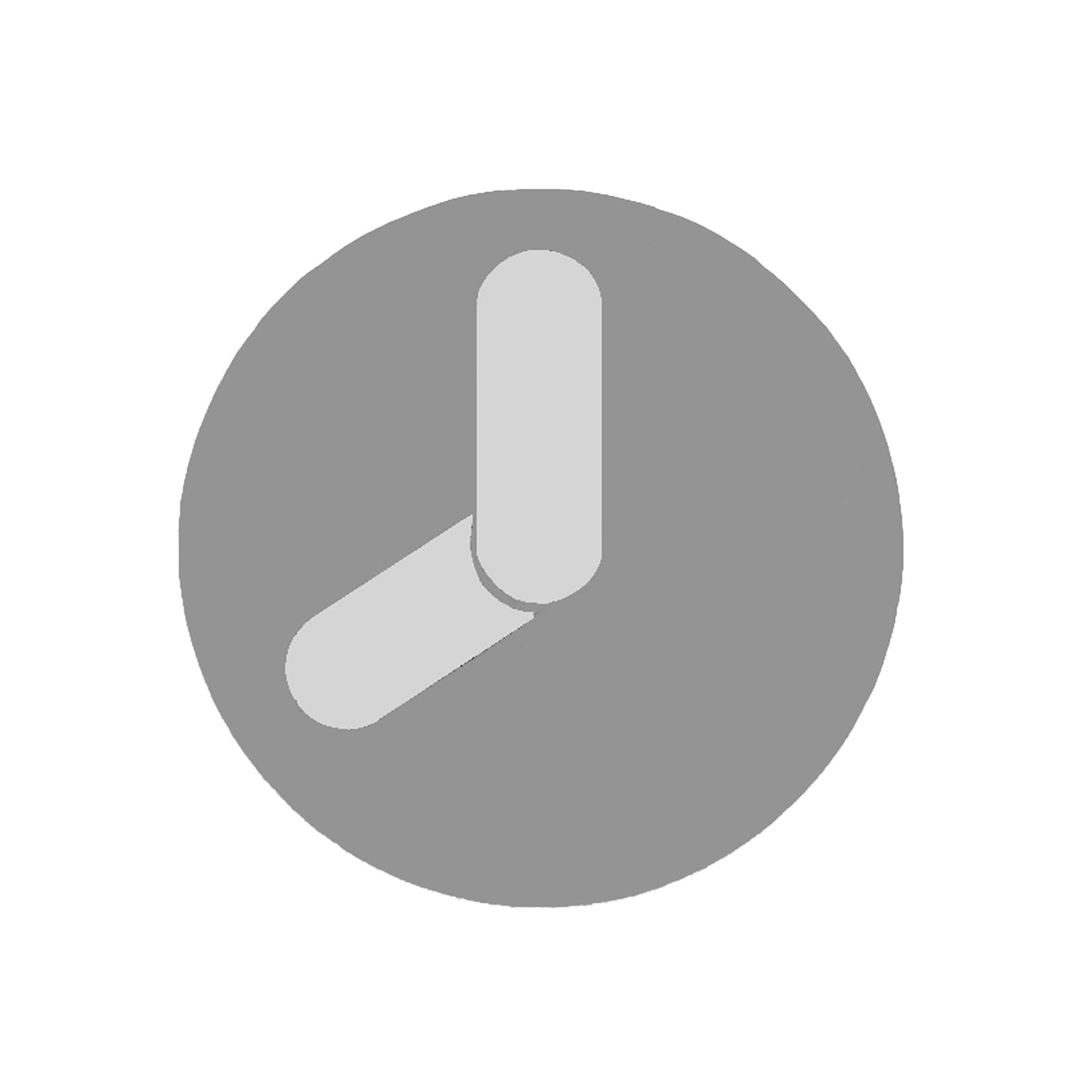 Black Gray Line Wall Clock