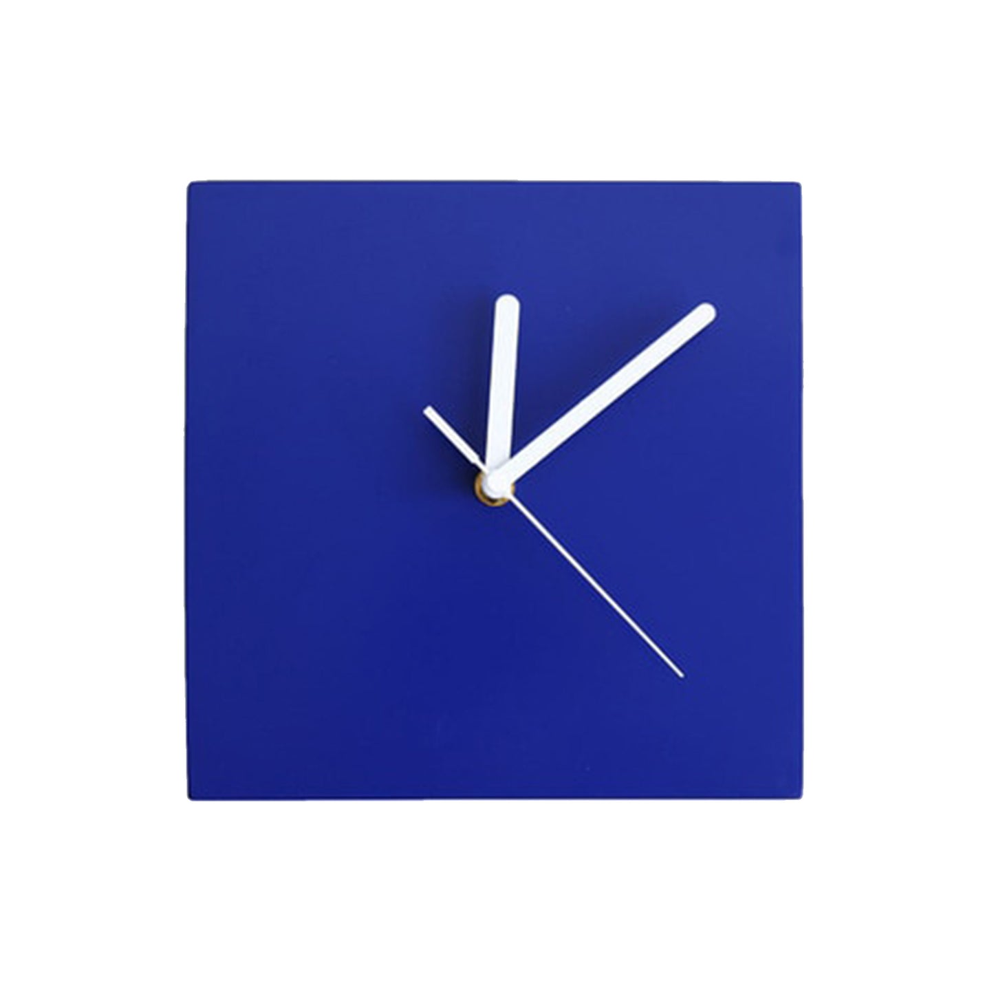 Mavi Kare Ahşap Duvar Saati