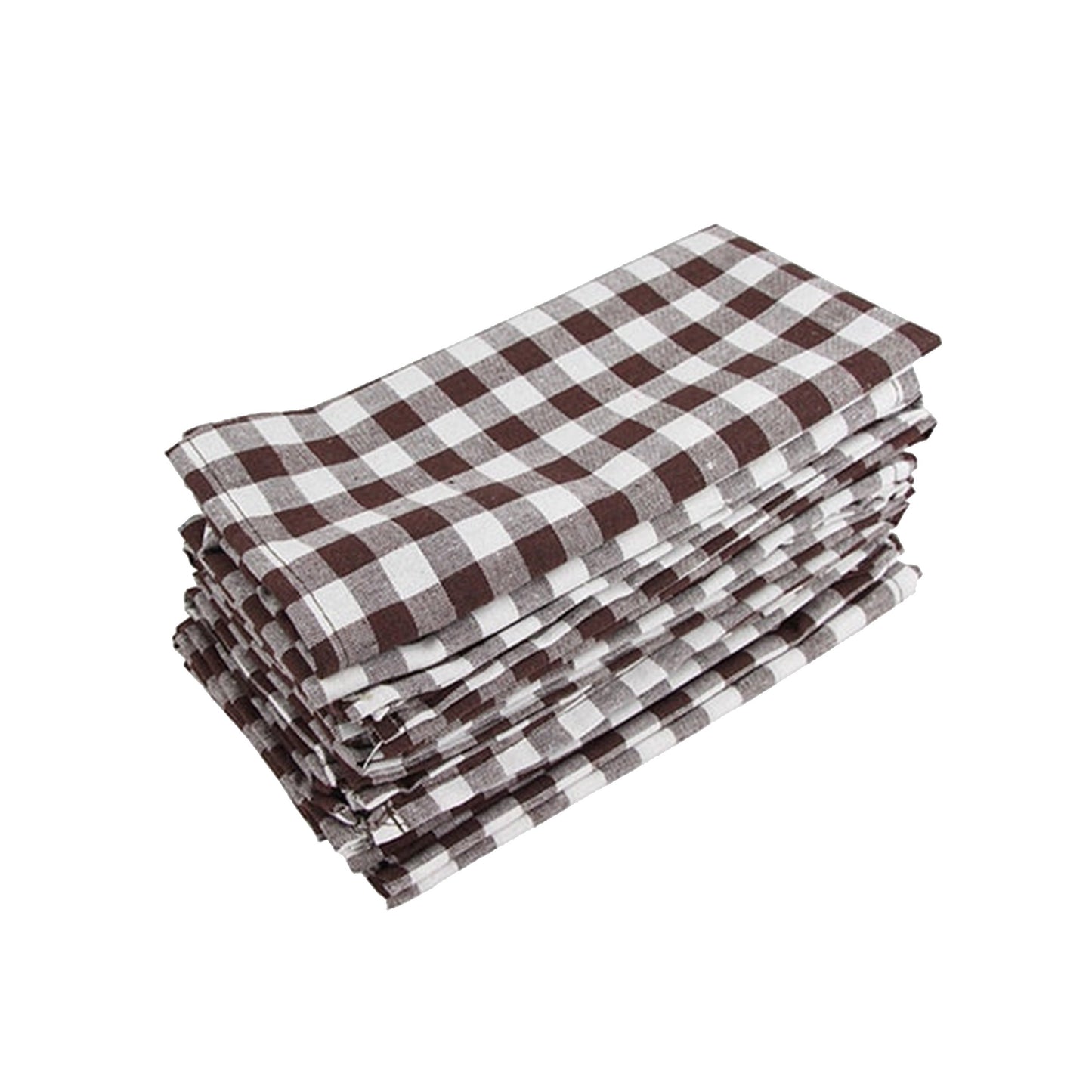 Set di tovaglioli a quadri marroni