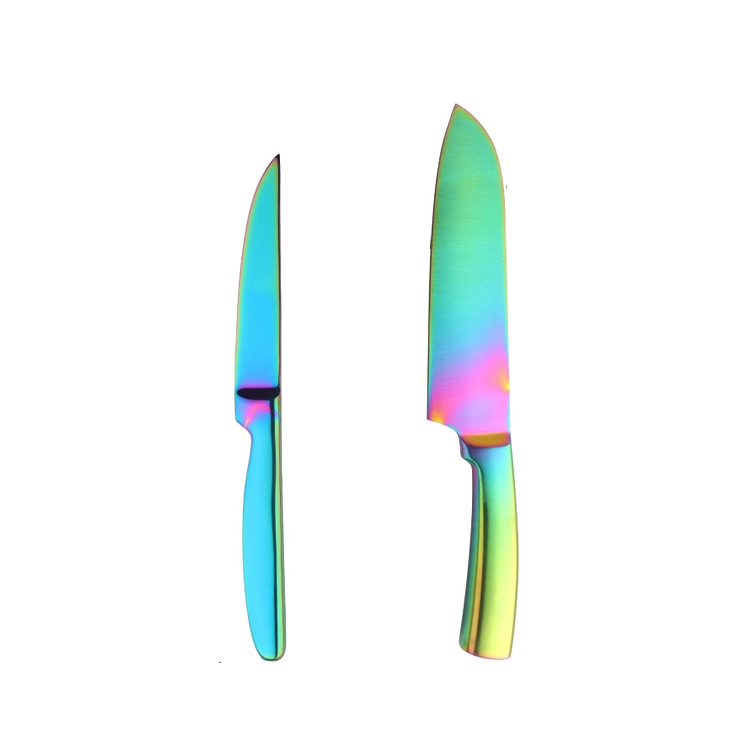 Set di coltelli da cucina blu e viola