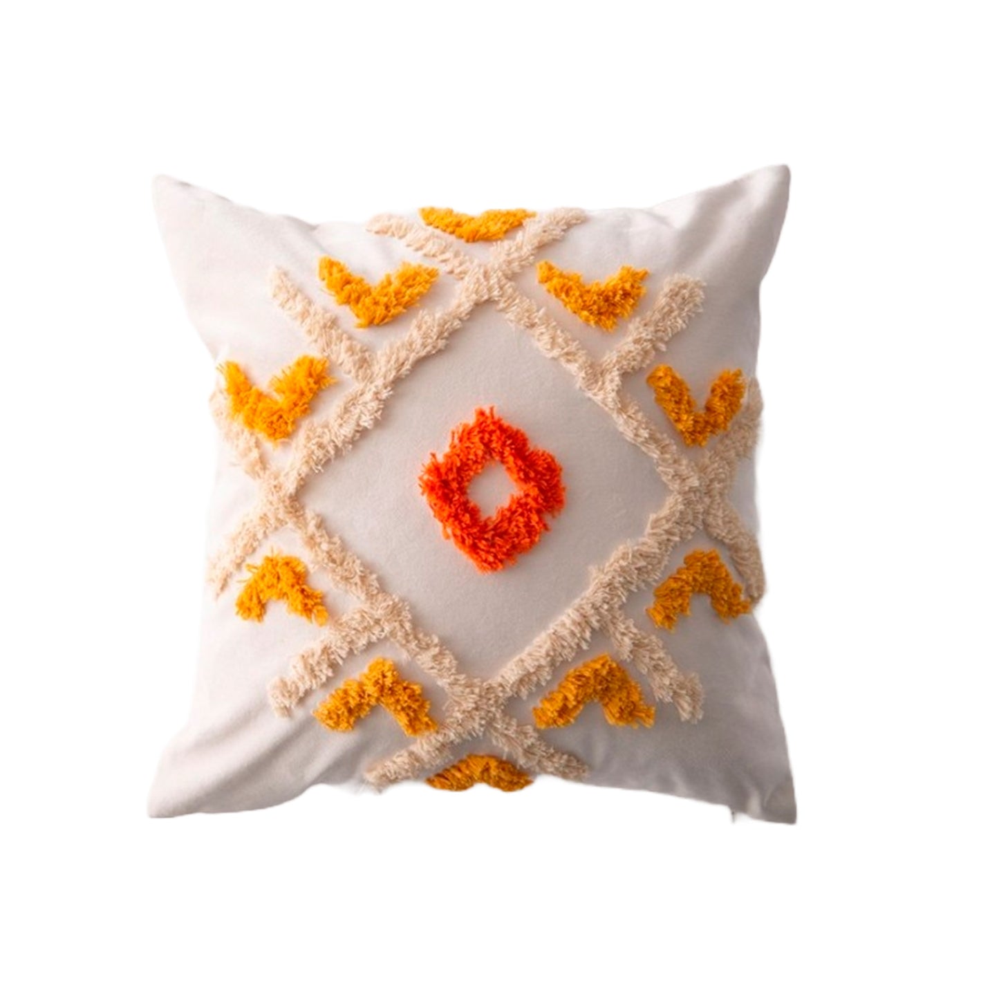 Fodera per cuscino Flora Velvet White