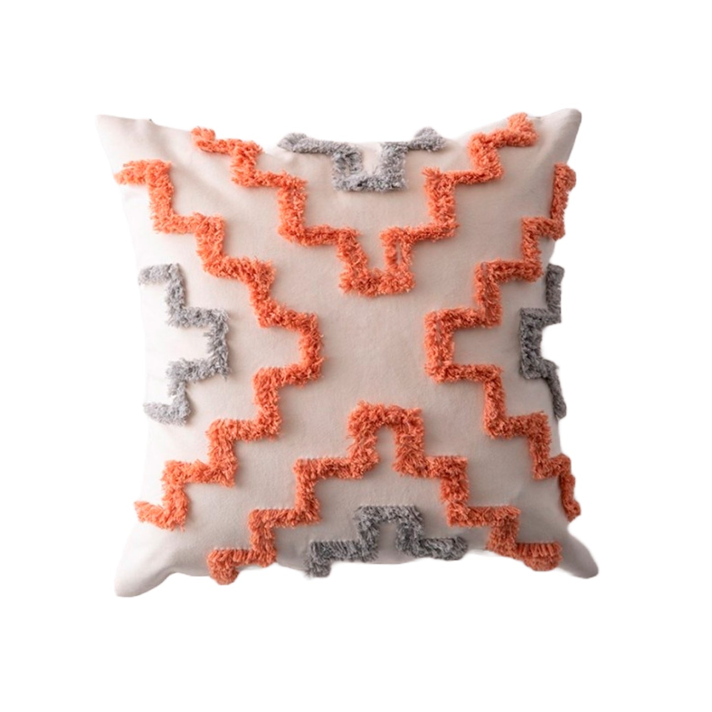 Fodera per cuscino in velluto bianco Maze