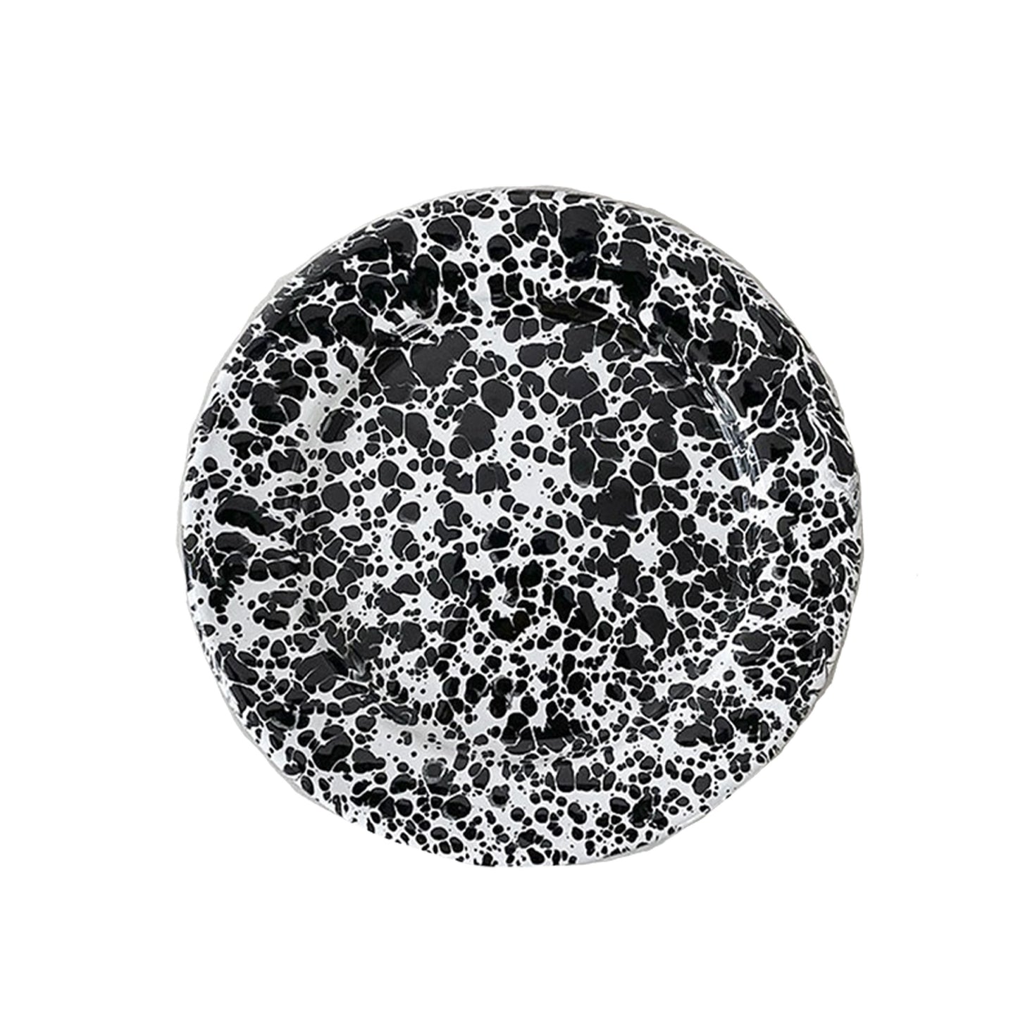 Черна емайла вечеря чиния