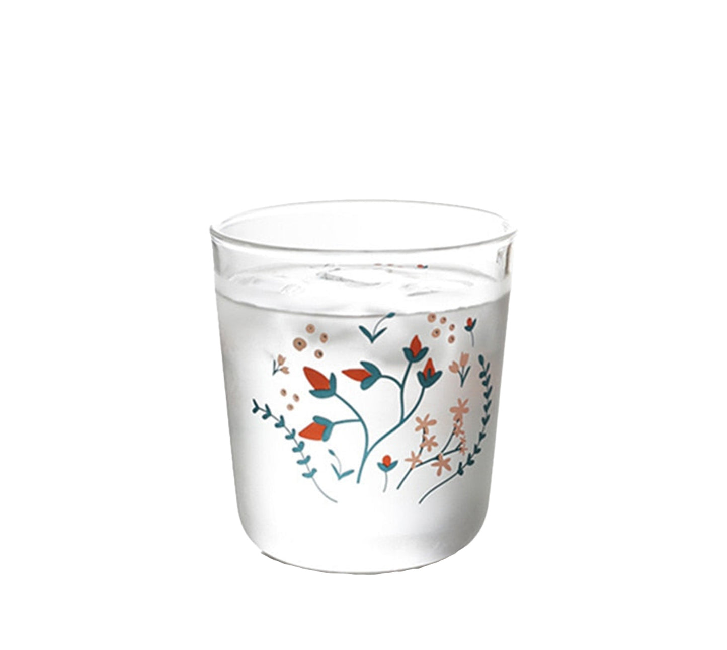 Taza De Cristal Floral De Tulipanes