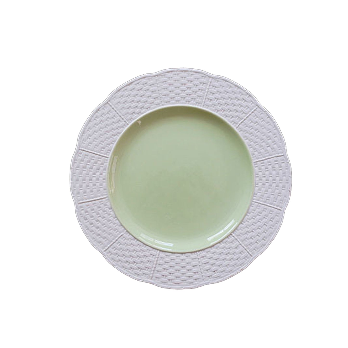 Green Floral Embossed Plates