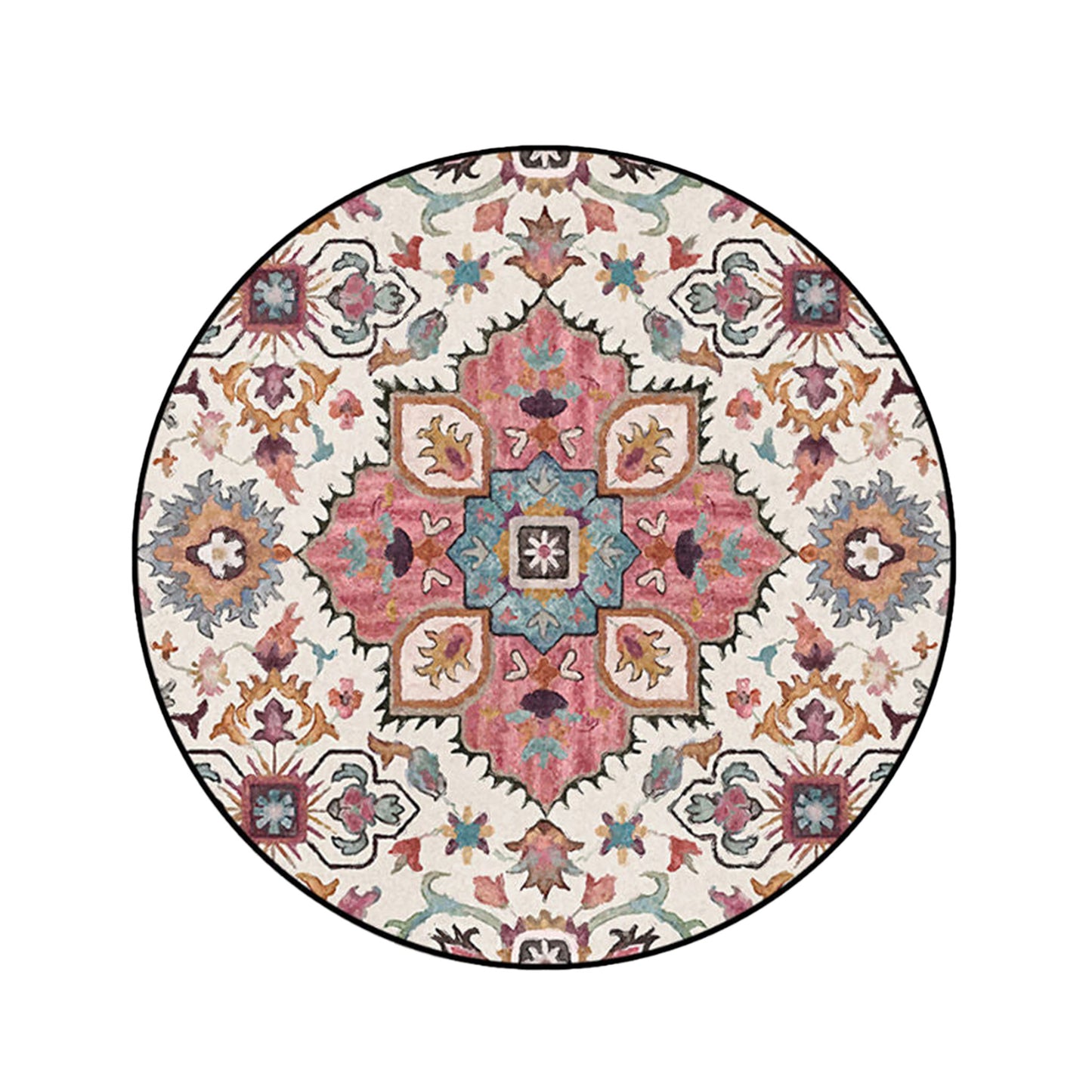 Tappeto floreale rosa