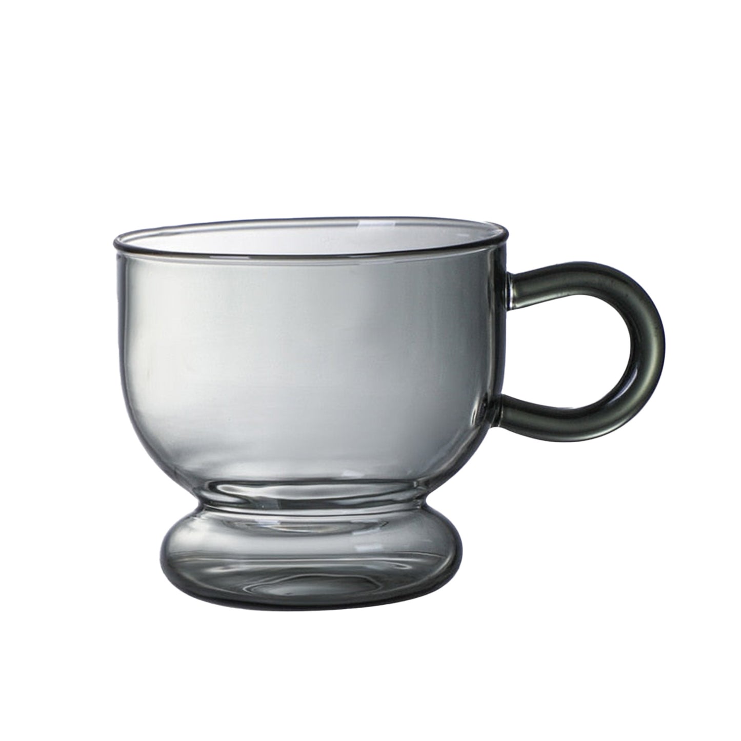Tazza in vetro grigio