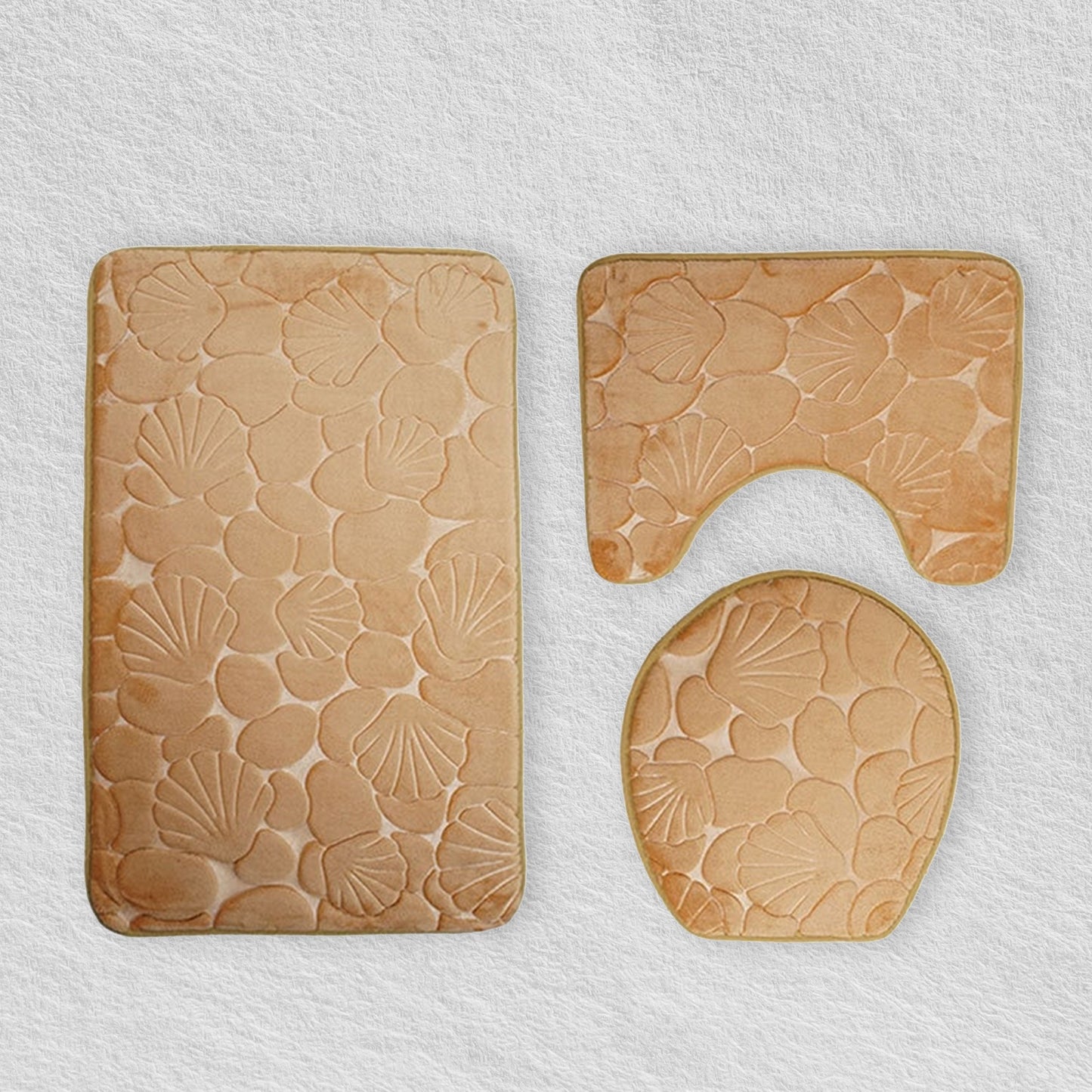 Set De Alfombrillas De Baño Gold Shell