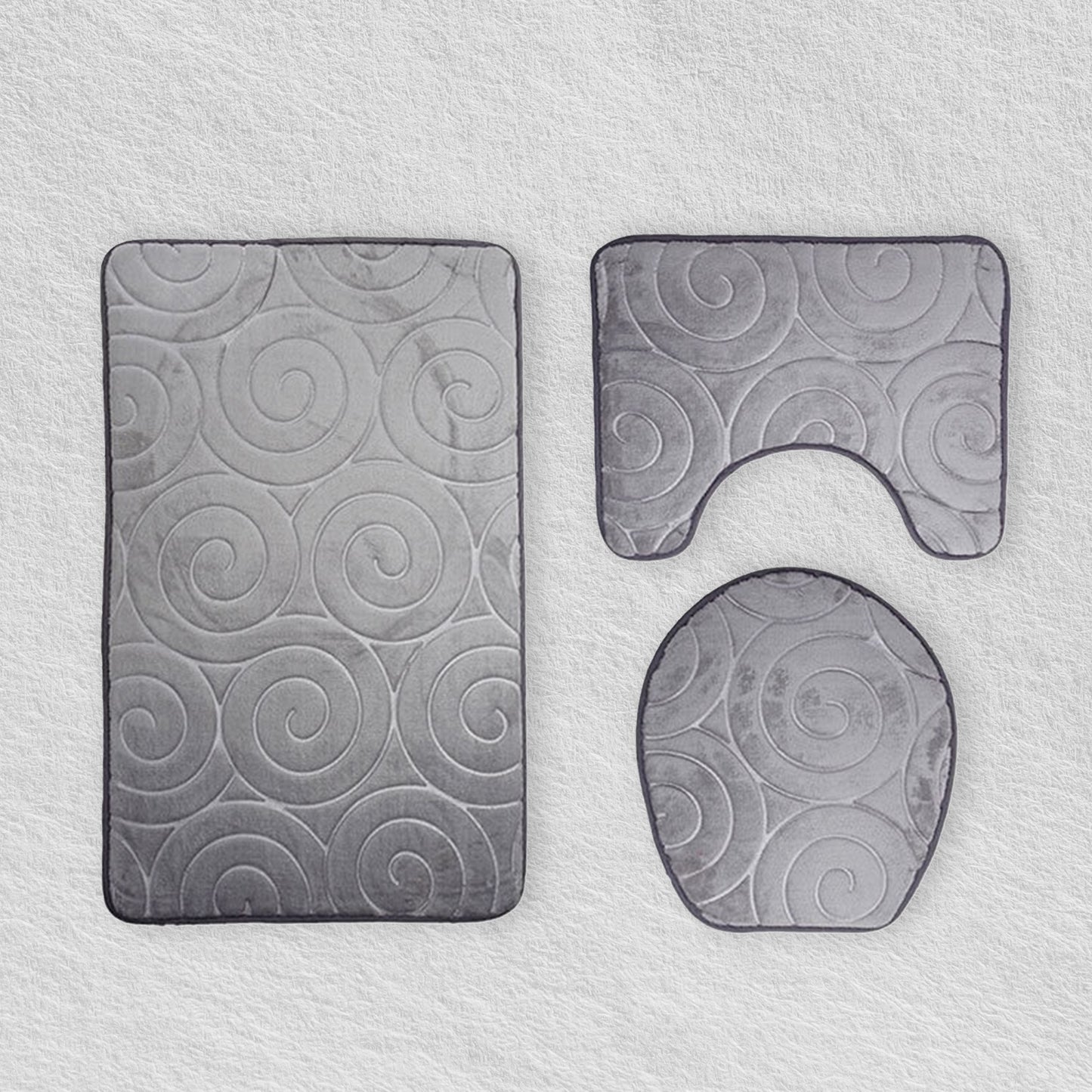 Set De Alfombrillas De Baño Aro Gris