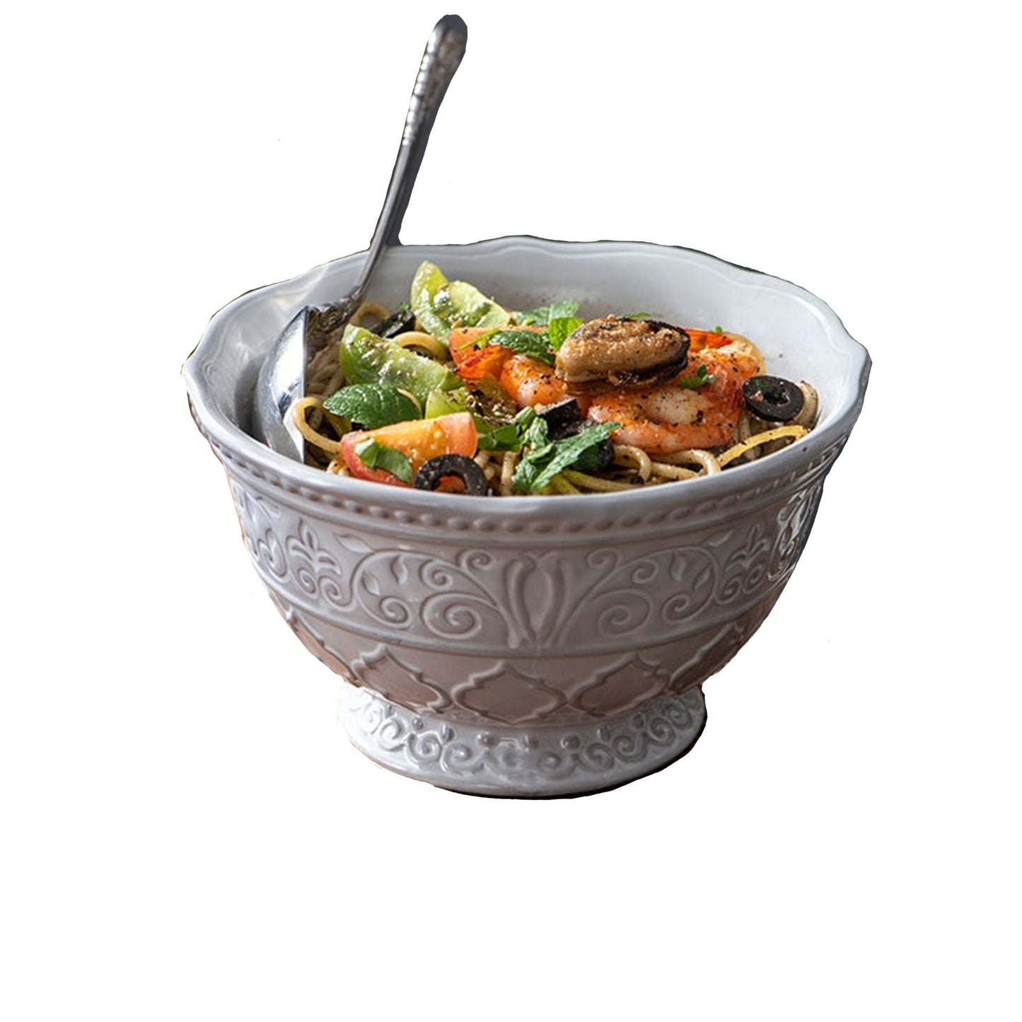 Grå kronblad preget bolle