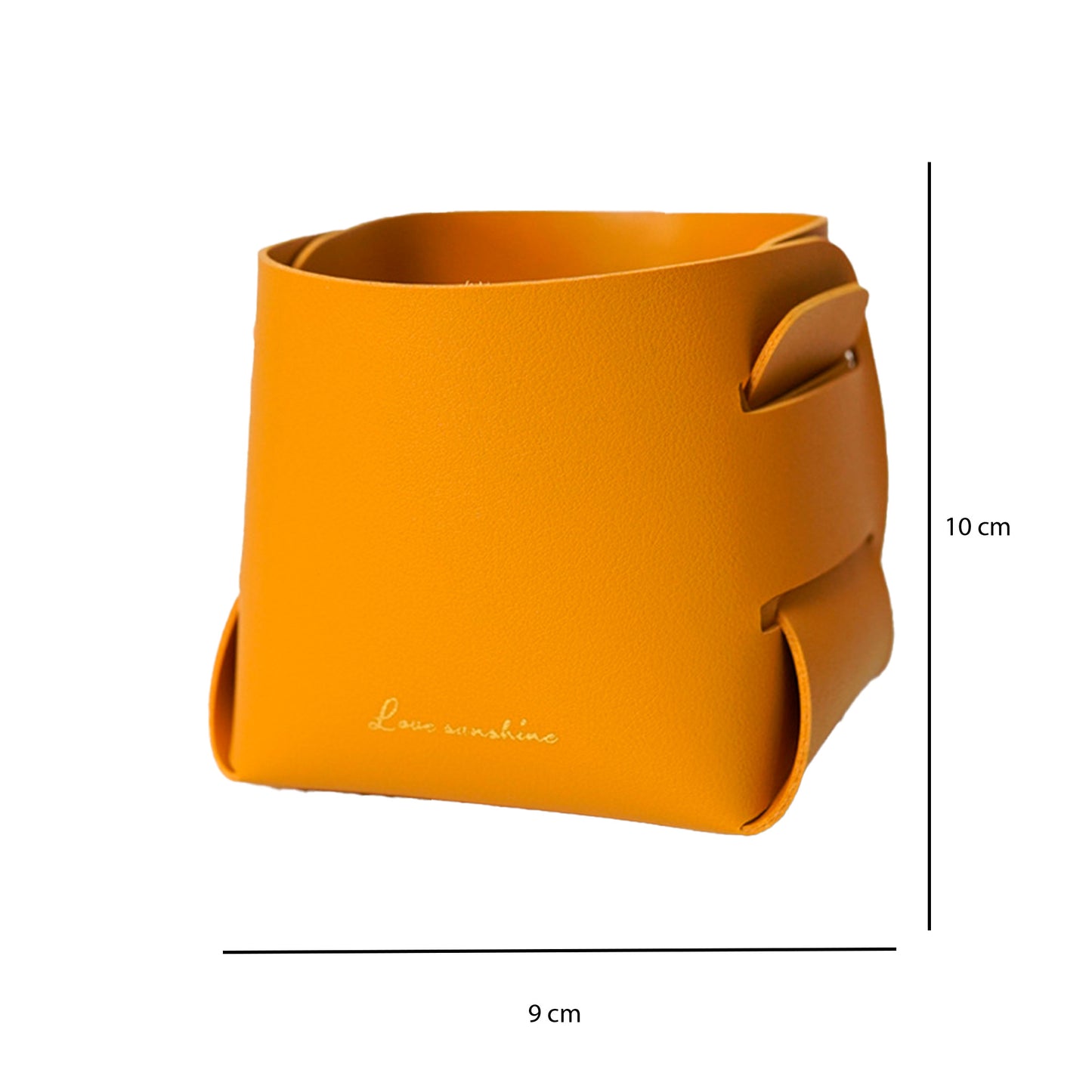 Cestino portaoggetti in pelle di macaron