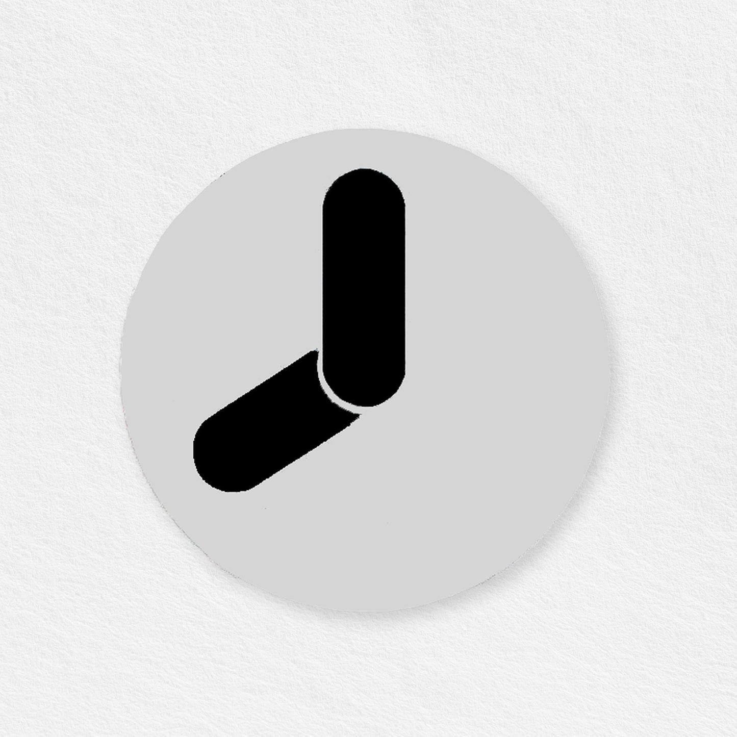 Light Gray Line Wall Clock