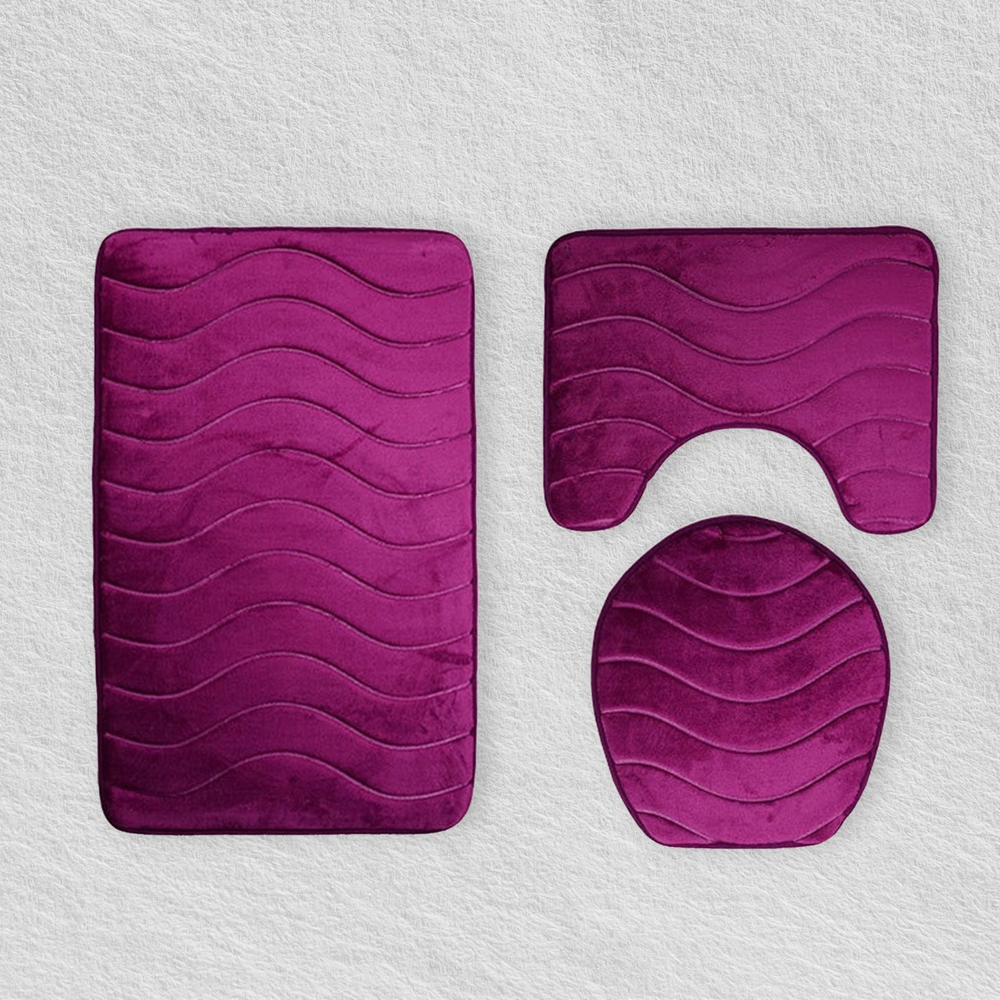 Magenta Bathroom Bath Mat Set