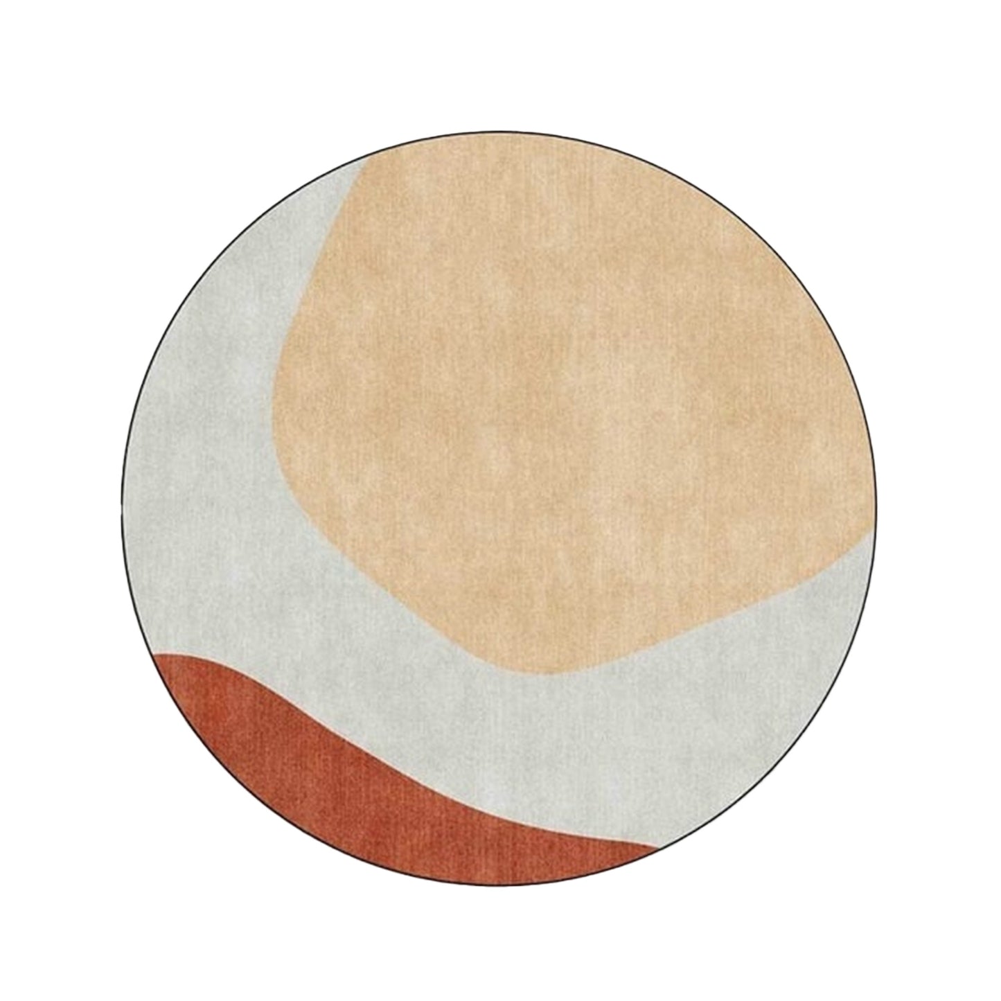 Tappeto rotondo a pois color pesca