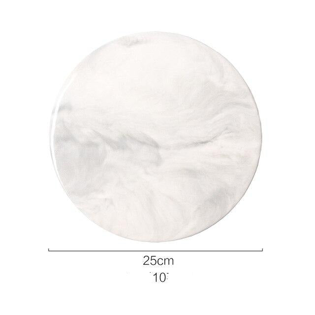 Vassoi rotondi in marmo grigio