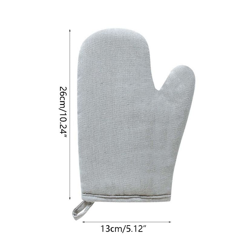 Luvas de cozinha cinza sólidas