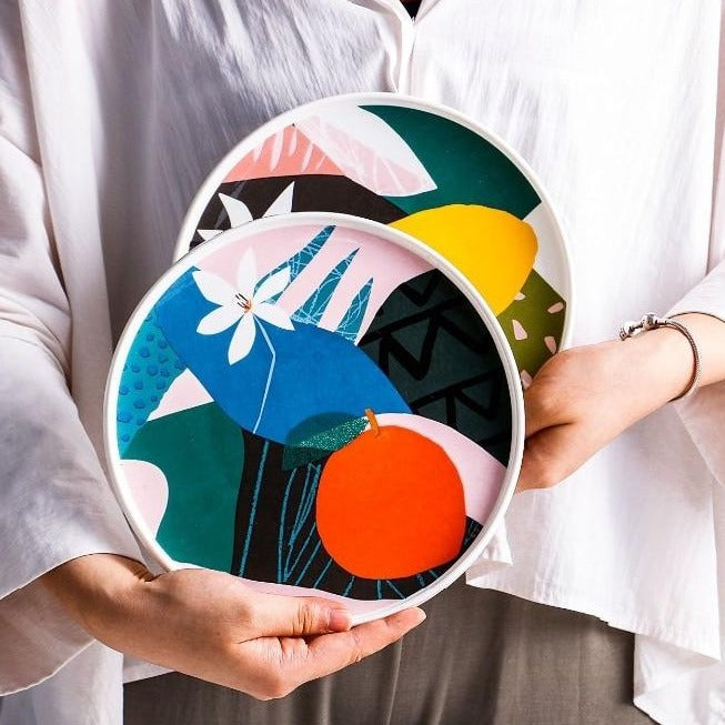 Тропически розови чинии