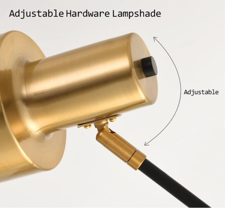 Lampada da terra in oro nero