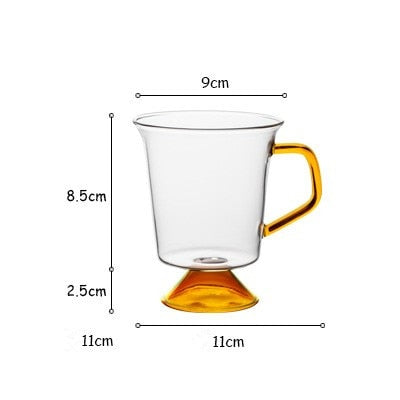 Taza Copa De Vidrio Coloreado