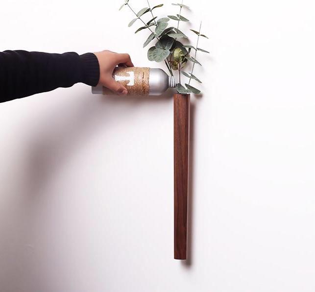 Wood Wall Vase