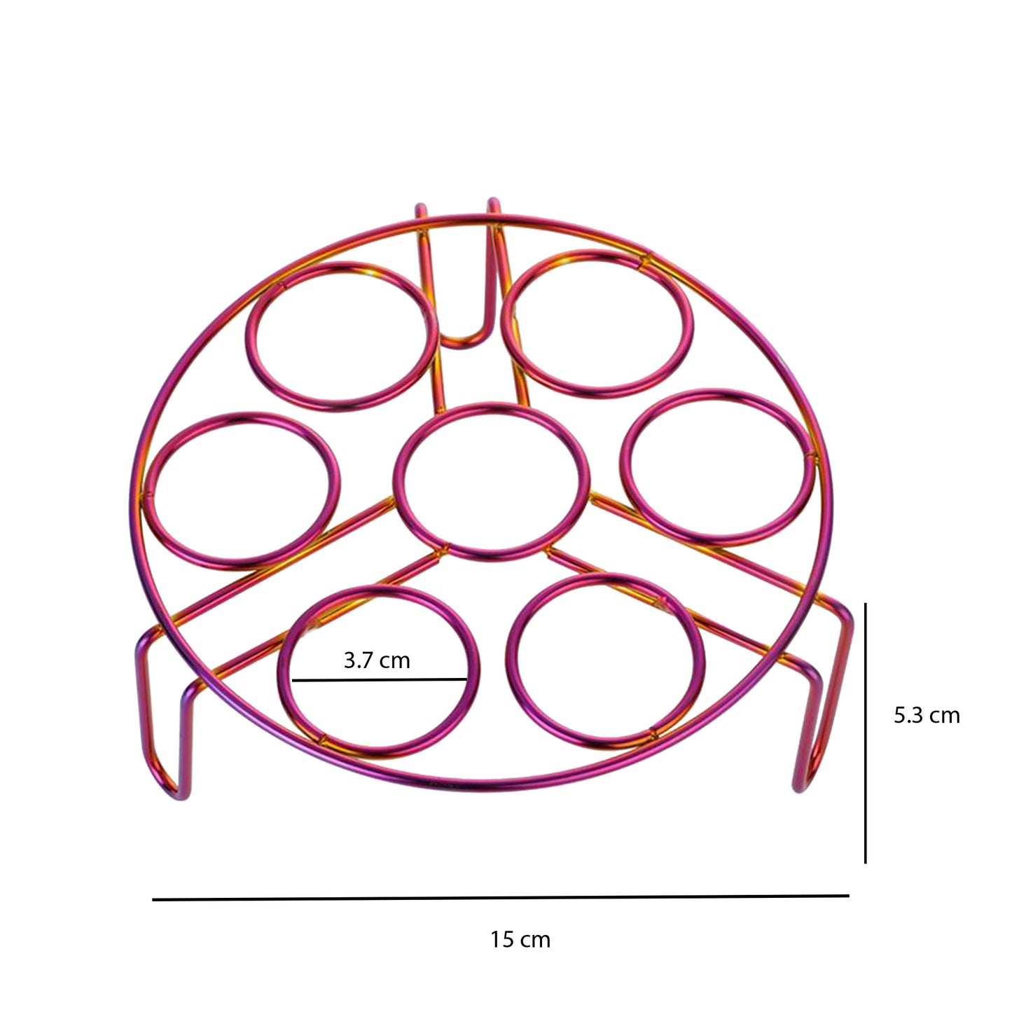 Porta-ovos redondo de metal