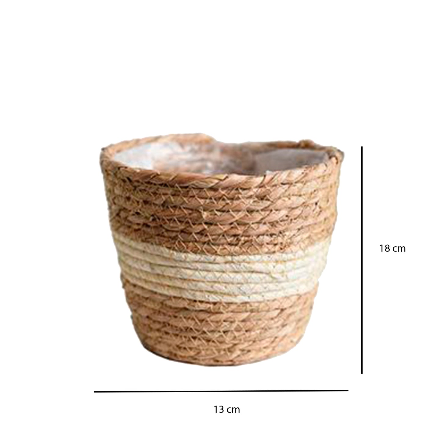 Hasır Şeritli Sepet