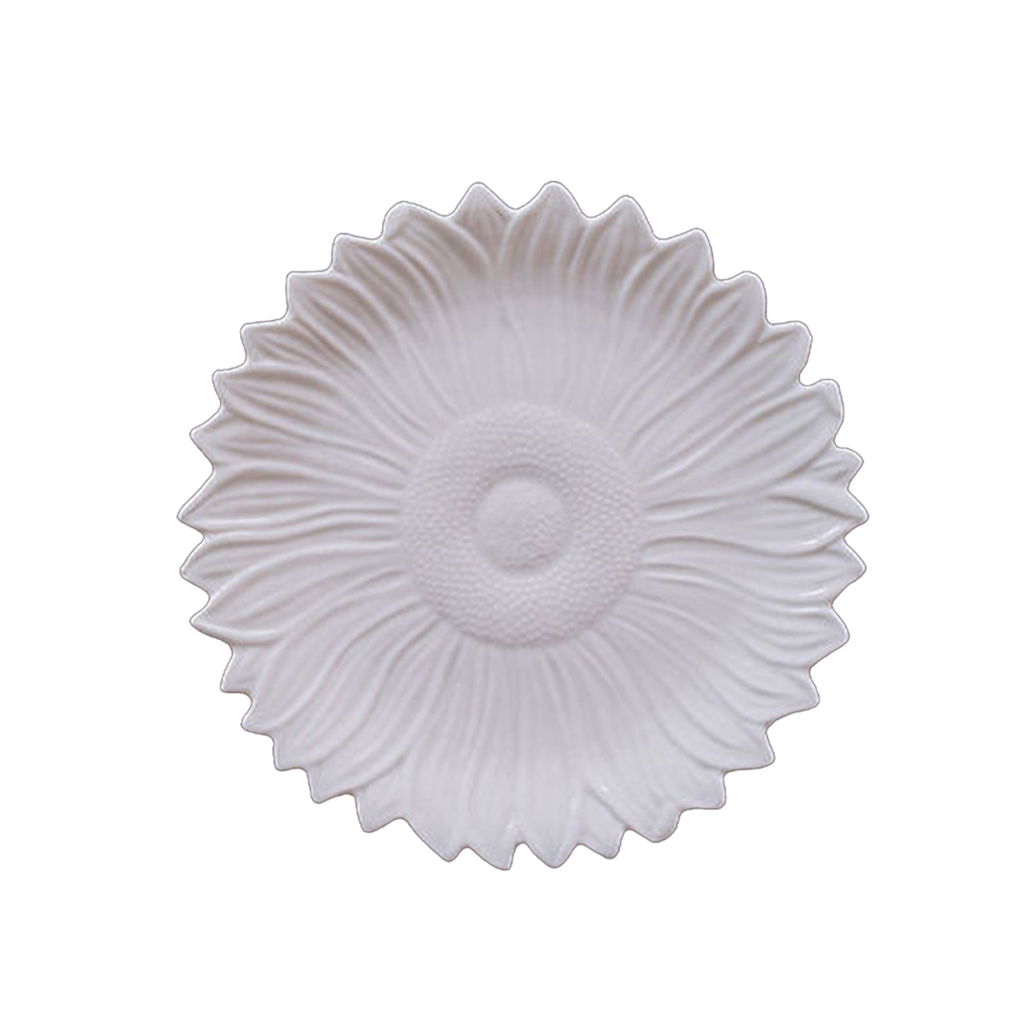 Sunflower White Embossed Plates