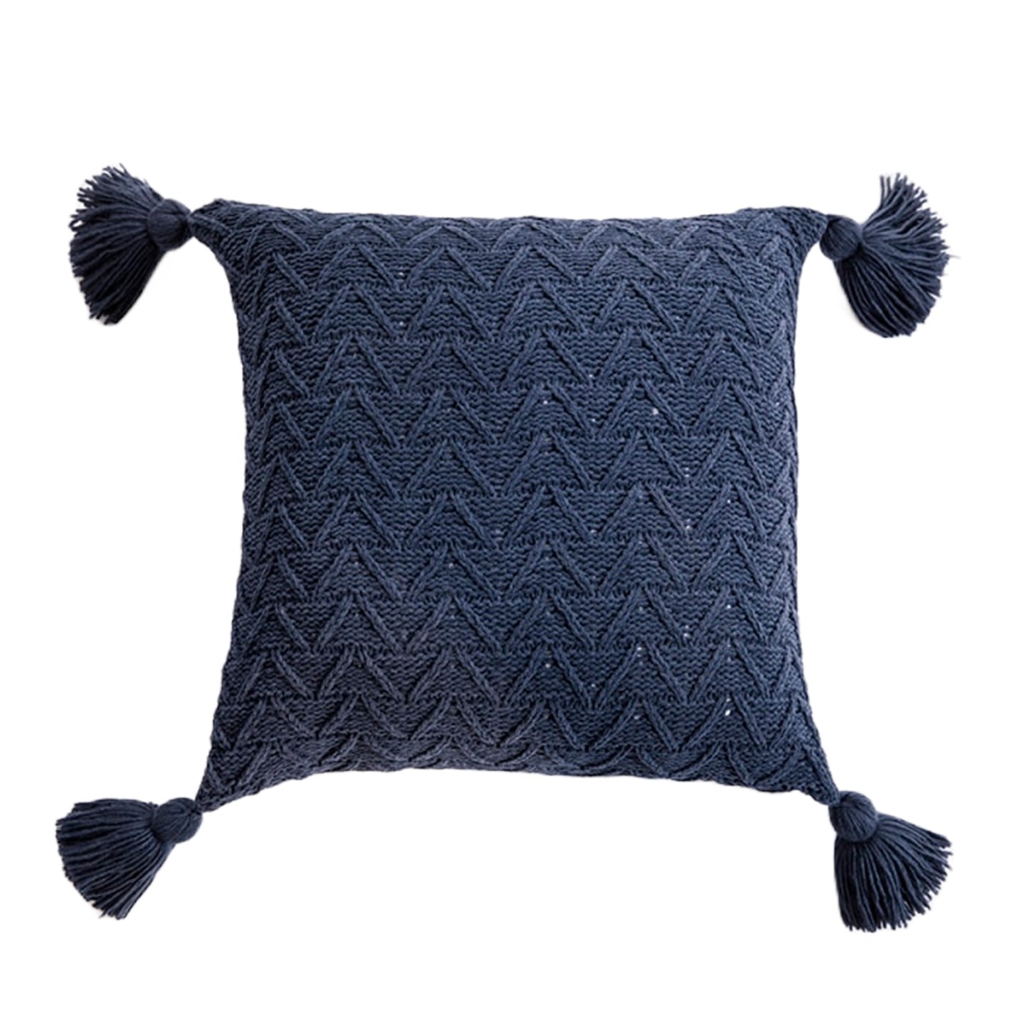 Copricuscino in twill blu