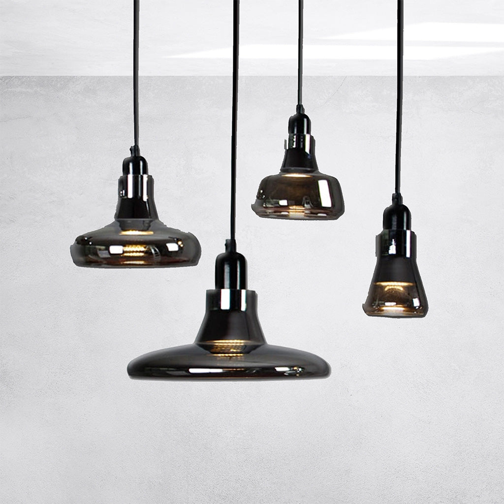 Black Glass Ceiling Lamps by Maoma Art 