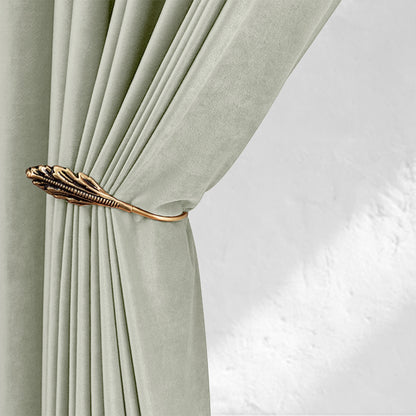 Beige Velvet Curtains