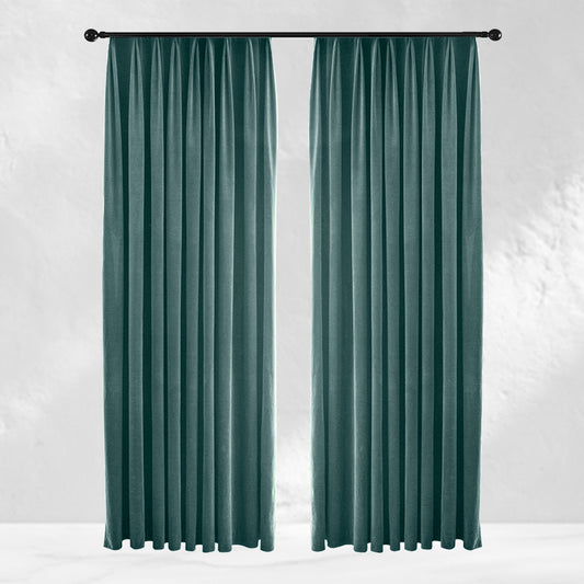 Turquoise Velvet Curtains