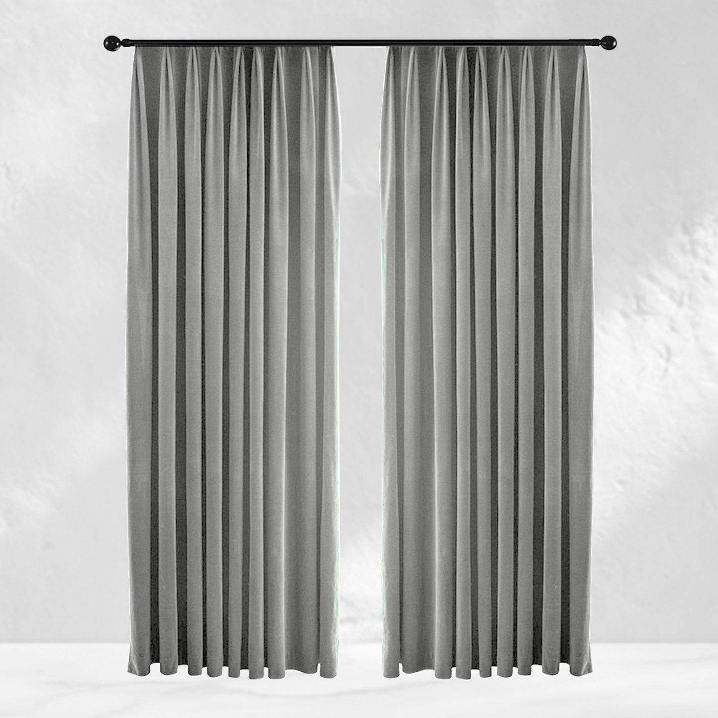 Gray Velvet Curtains