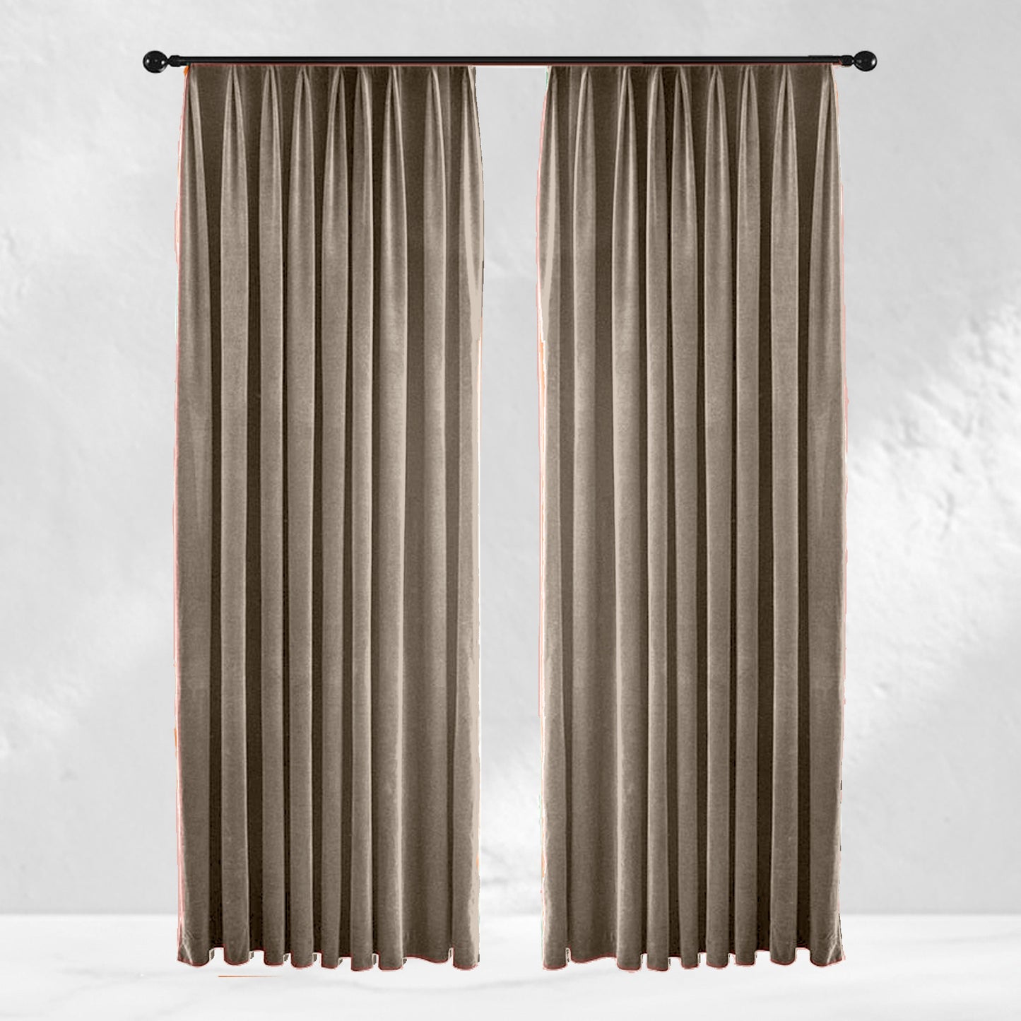 Sand Velvet Curtains