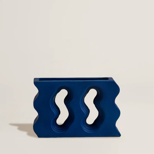 Blue Art Wave Vase